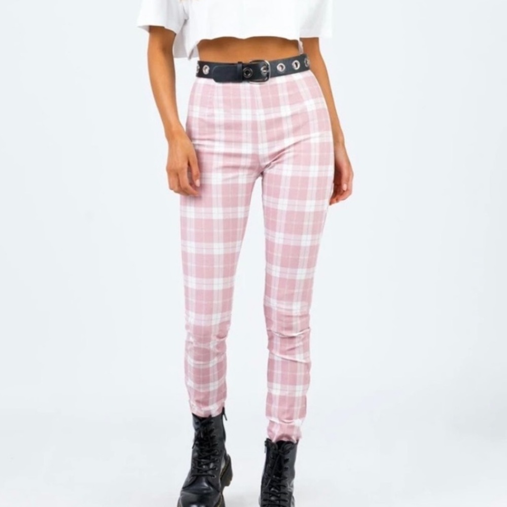 princess polly pink and white pants
